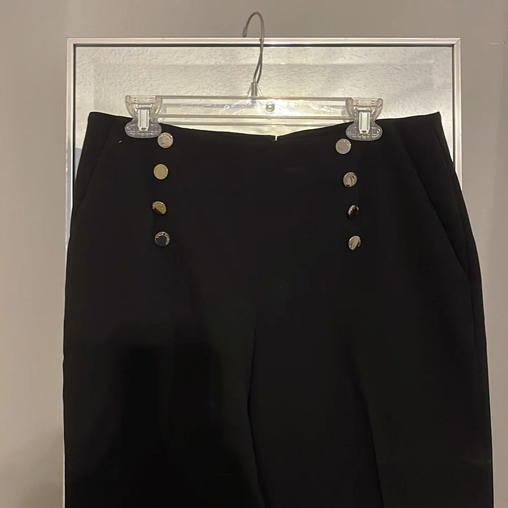 Vince Camutos Black Wide Leg Sailor Pants - Picture 3 of 7